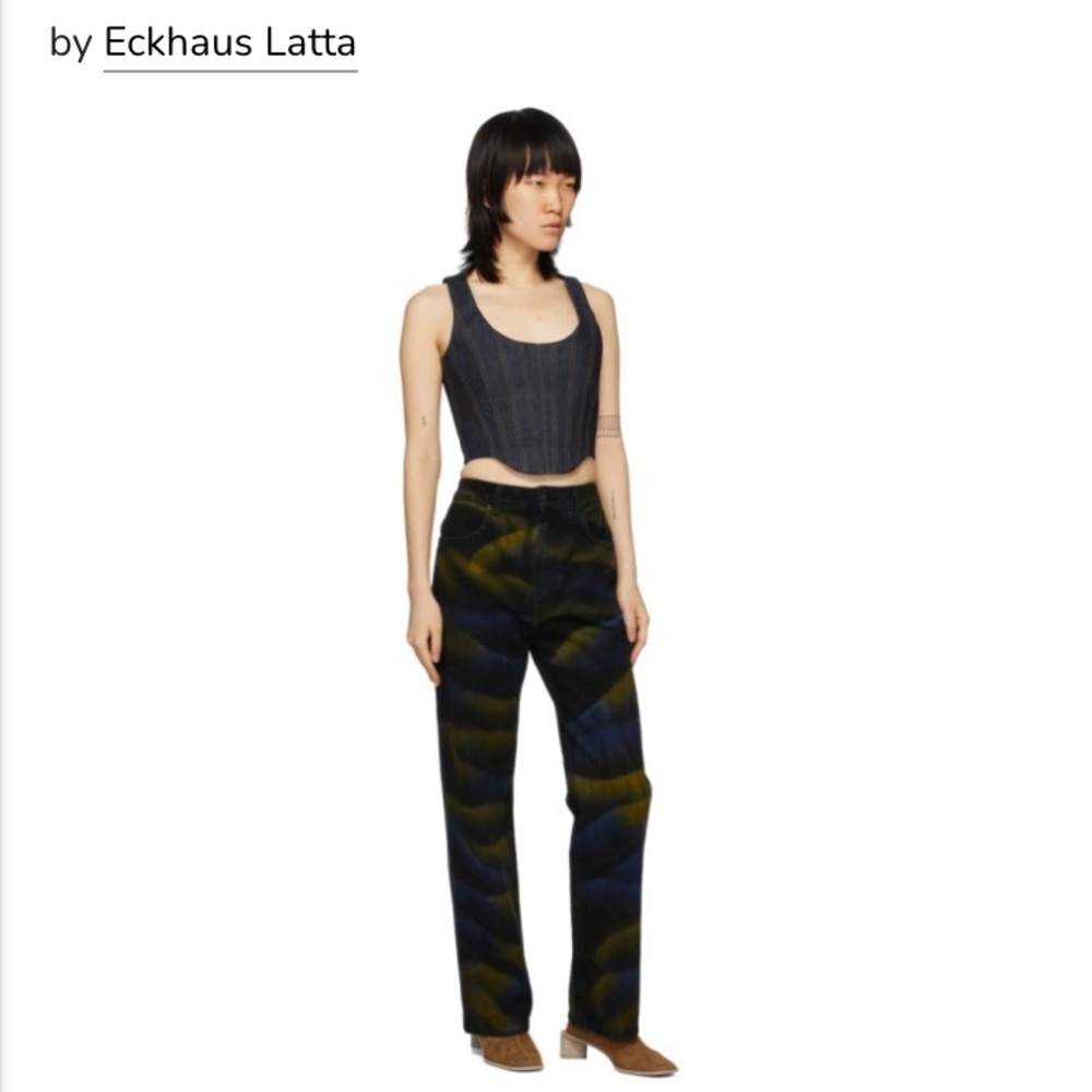 Eckhaus Latta Denim Corset Top - Picture 3 of 10